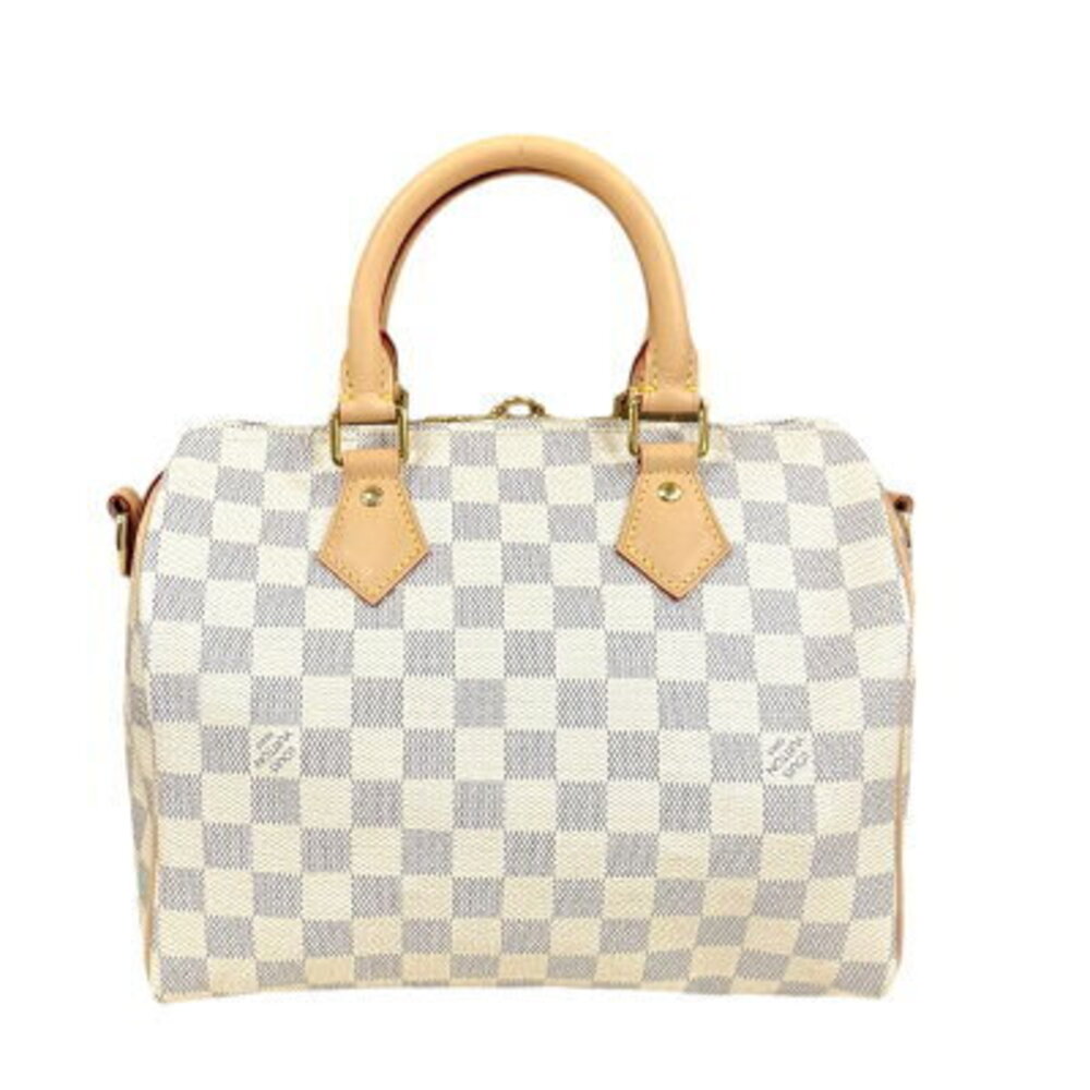 Louis Vuitton Speedy Bandouliere Damier Azur White Shoulder Bag Canvas White - Picture 3 of 8